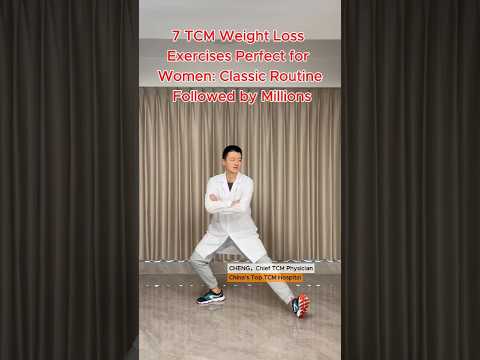 Woman performing TCM exercises at home for weight loss and fitness