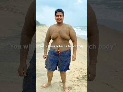 Beach body transformation showing fat loss, muscle toning, and body confidence results