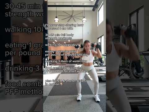 Short woman exercising and following a weight loss routine designed for her height.