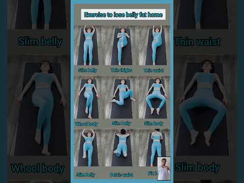 Exercise to lose belly fat home #homeworkoutroutine #weightloss 14 Person doing simple home exercises to reduce belly fat and tone the core.
