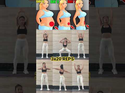 Standing abs exercises workout for flat stomach and toned core