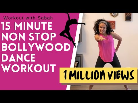 15 minute at home non stop Bollywood high intensity dance workout burning 200 calories